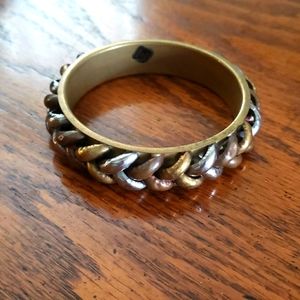 Multi Metal Toned Bangle Bracelet